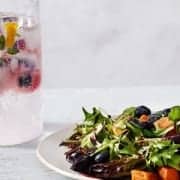 Blueberry & Sweet Potato Salad with Balsamic Reduction