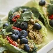 Blueberry and Pork San Choy Bow